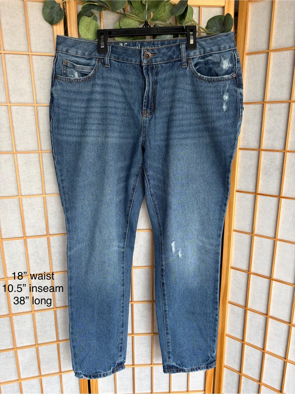 Natural Reflections Blue Denim Jeans with Contrast Stitching